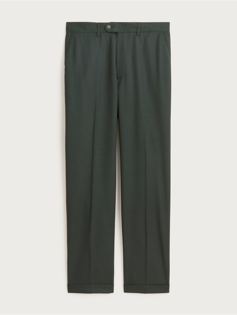 J crew petrol green Classic creased wool trouser
